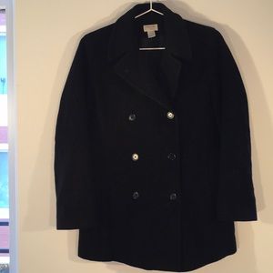 Brooks Brothers Black Wool Peacoat (Unisex)